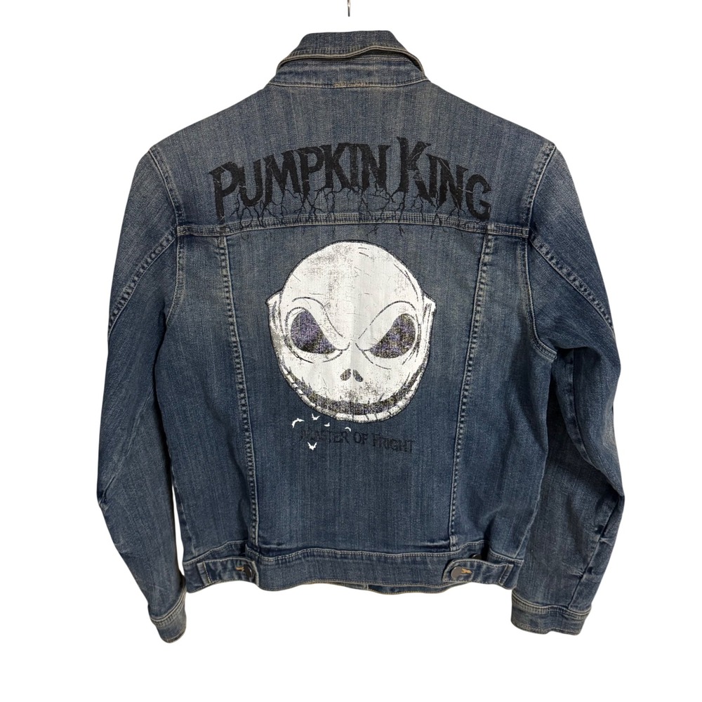 Disney The Nightmare Before Christmas Denim Jacket Womens LG Master of‎ Fright